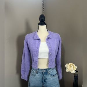 Soft Pastel Purple Cardigan - Glo Fashion